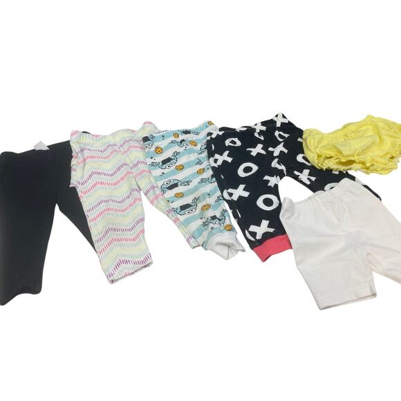Lot of 6 Baby Girls 6-9 Mos Child of Mine Carters Cat & Jack PJ Bottoms Pants - Picture 1 of 7